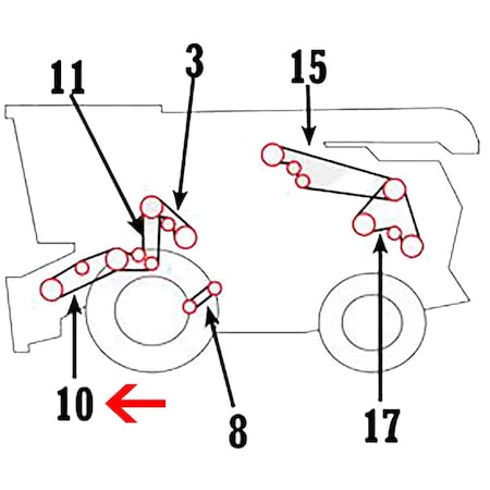 Aftermarket H203393 Feederhouse Variable Speed Belt Fits John Deere Combine 9660 COB40-0753